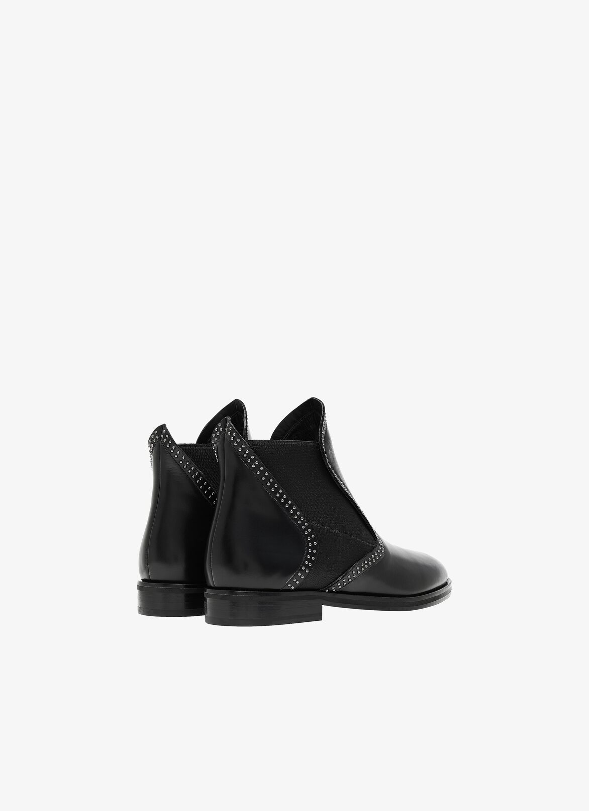 カーフスキン製 インレイアンクルブーツ ALAÏA ブラック カーフスキン製 インレイアンクルブーツ